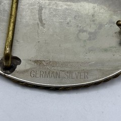 Vtg Western Cowboy Roping Bull Rider Rodeo German Silver Belt Buckle Two Tone