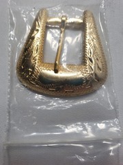 Vintage Crumrine Solid Nickel Silver Ranger Belt Buckle Set 3/4” w/ USA