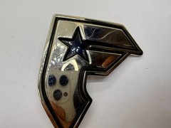 Famous Stars and Straps F Logo Belt Buckle Silver Black Metal Y2K