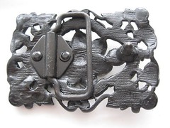 Belt Buckle #365 – Metal with Crystals