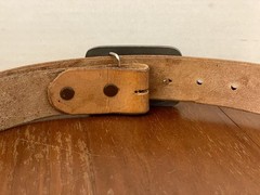 Vintage Western Tooled Leather Belt GENTLEMAN JIMS BILLIARD PARLOR , MN Buckle