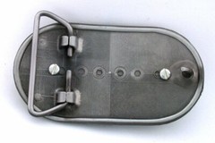Silver Color Southwest Western Oval Natural Lapis Cabochon Belt Buckle EPBB166