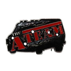 1980s A-Team TV Series Black Van A-Team Logo Metal Belt Buckle