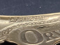 Leonard P. Reid Bronze Labrador Orvis Belt Buckle 2001