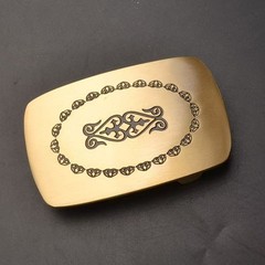 Copper buckle men&rsquo;s brass belt buckle plate buckle belt buckle smooth buckle