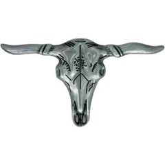 Silver Gray Bull LONGHORN Western Belt Buckle Cowboy Rodeo buckle All Metal