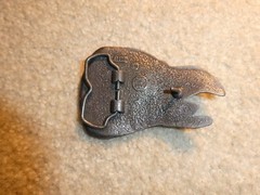 Vintage 1970s Brass MBCI Bald Eagle Head Belt Buckle 3 1/2&Prime; Wide