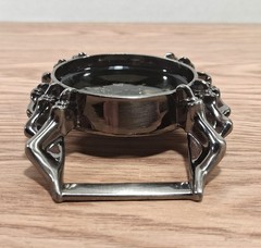 Skull Belt Buckle Biker Gothic Skeleton Vampire Fangs Dark Metal Pewter Finish