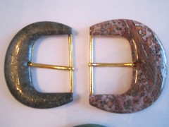 3 LARGE STONE BELT BUCKLES – ALL 3 ARE 3 1/2&Prime; X 3&Prime; – POLISHED STONES – FITS 2&Prime;