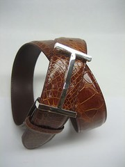 Sterling silver 925 grand icon buckle 40 gr.& Genuine Alligator 1.5  » belt U.S.A