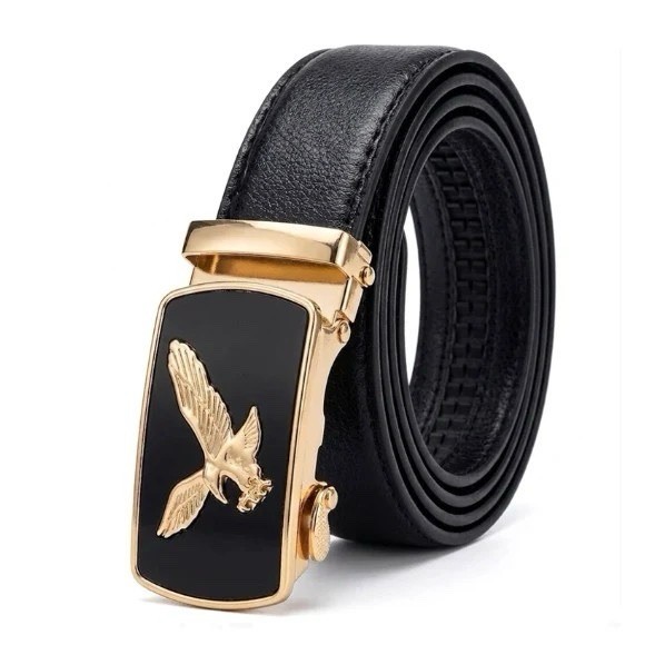 Men’s Eagle Decor Automatic Ratchet Belt – Adjustable Dress Belt for Men
