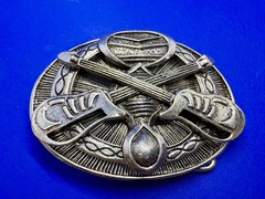Crossed Sword&rsquo;s Weapon Gothic Punk Vibe Silver Color Silver Dagger Belt Buckle
