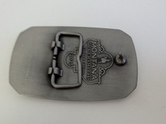 Pendleton Whisky belt buckle let er’ buck silver black red rodeo 2025