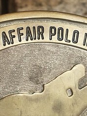 4.SILVERADO Sterling 925 Brass FAMILY AFFAIR POLO INVITATIONAL Belt Buckle 4&Prime;x3&Prime;