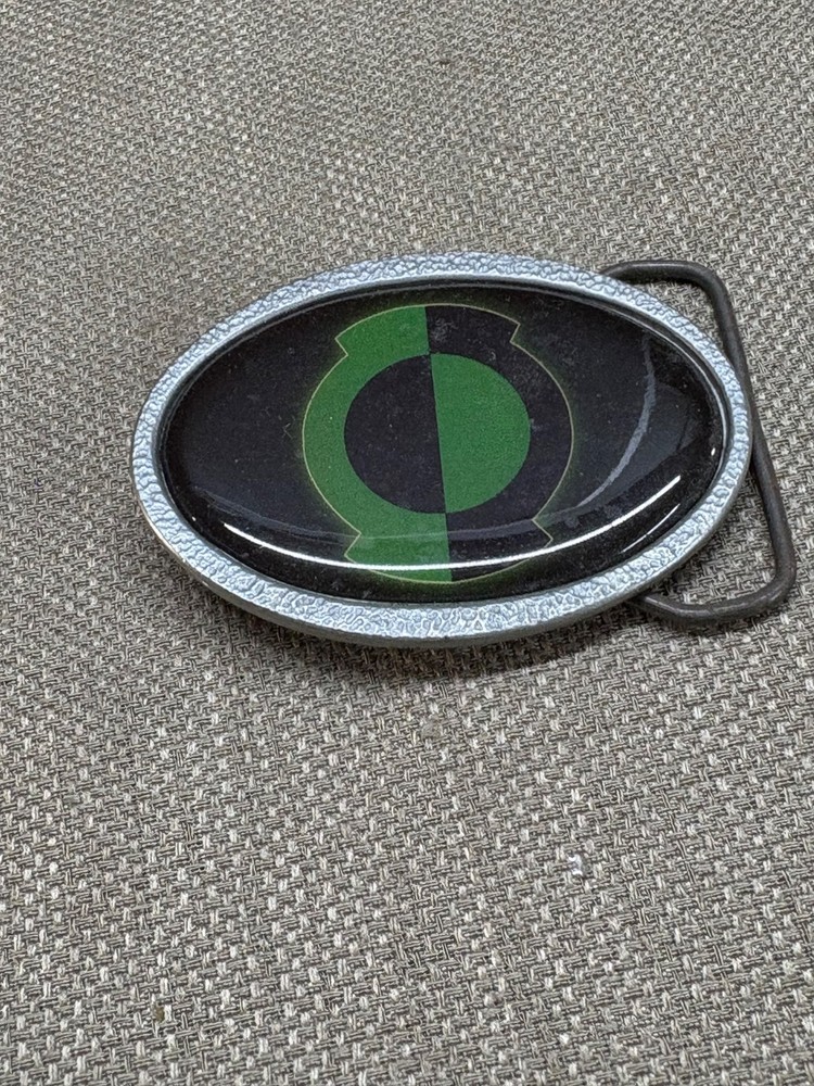 Green Lantern Belt Buckle Green Black Metal Round 3&Prime; in size