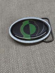 Green Lantern Belt Buckle Green Black Metal Round 3&Prime; in size