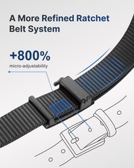 FAIRWIN Ratchet Belts for Men – Nylon Web Belt S(32&Prime;-38&Prime;waist), Frosted