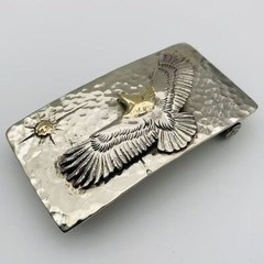 Retro Pure Copper Two tone Eagle Men&rsquo;s Belt DIY Board Buckle