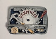 Carpenter Belt Buckle C+J INC 1994 Tools Hammer Screwdriver