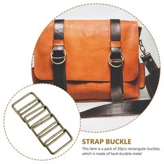 20Pcs Clothes Metal Buckle Strap Keeper in Golden Sturdy and Fade Resistant