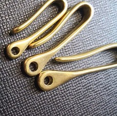 Brass Fish Hook Belt Clip Keychain Holder Key Manager lot
