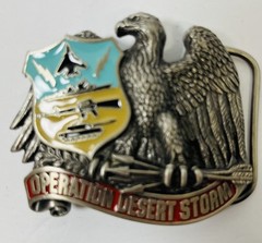 Vintage 1991 Operation Desert Storm Belt Buckle Great American Buckle Co Eagle