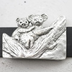 Koala Bear with Baby Silver Tone Belt Buckle for Jeans Leather Belt
