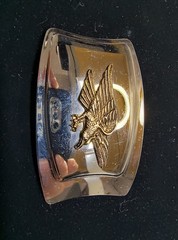 Set of 2- Vintage Brass Belt Buckles WINCHESTER REPEATING ARMS & EAGLE -Hunting