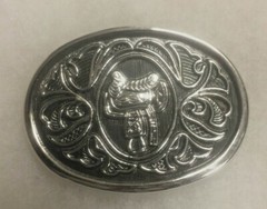 HORSE SADDLE RIDER DECORATIVE WESTERN COWBOY BELT BUCKLE AVON
