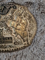 Montana Silversmiths Cowboy Up Bull Riders Only Western Belt Buckle
