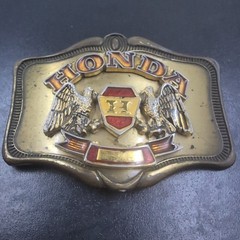 Vintage Honda Gold Wing Belt Buckle 1978 Two Eagles Brass Easy Rider AHM Bike
