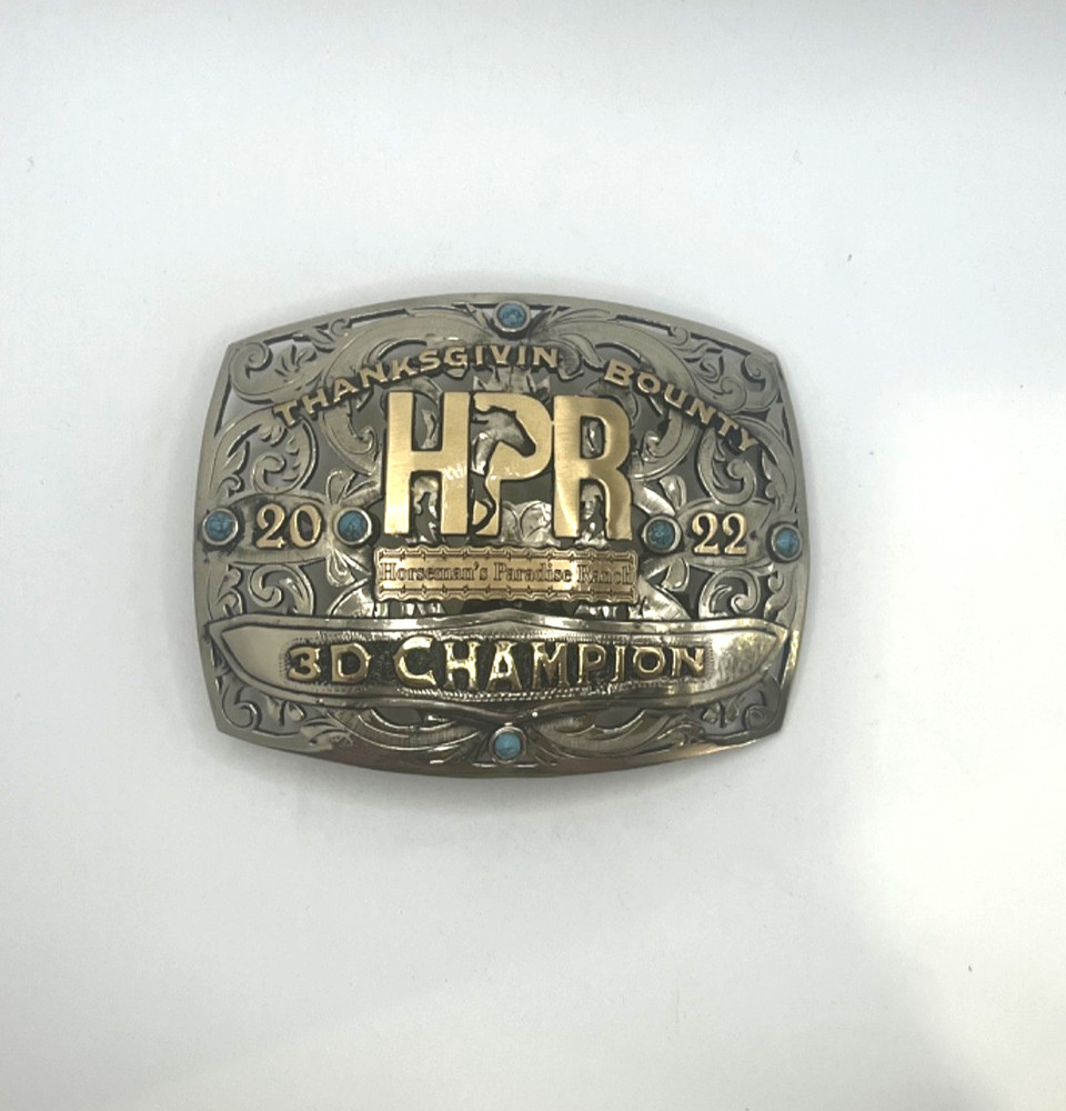 Western Trophy Belt Buckle HPR 3D 2022 Champion