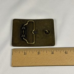 Vintage Rockwell Goss Metroliner Belt Buckle Brass Printing Press Industrial
