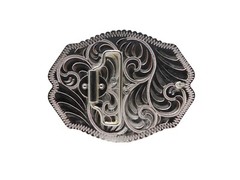 Belt Buckle Roster Cowboy Sliver, Gold and Metal rodeo western