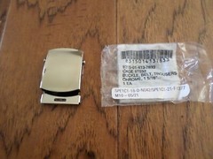 U.S MILITARY ISSUE CHROME SILVER TROUSER BELT BUCKLE 1-5/16&Prime; VINTAGE NEW NOS
