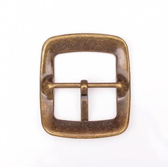Vintage Brass Center Bar Belt Buckle for DIY Leathercraft Belt Fit 40mm Strap