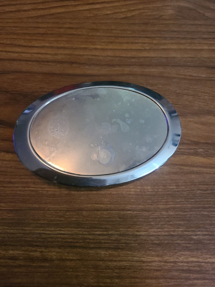 Blank Empty Belt Buckle Design Customize Yourself Oval Silver Chrome 4x 2.5