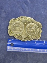 Vtg 1976 Lewis Buckles Spirit of 76 Liberty Bell USA Bicentennial Belt Buckle