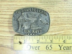 FIRST EDITION VIETNAM VETERAN U.S. NAVY AWARD DESIGN METALS BELT BUCKLE NO 104