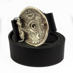 German silver belt buckle Viking Shield, warrior buckle, Scandinavian buckle