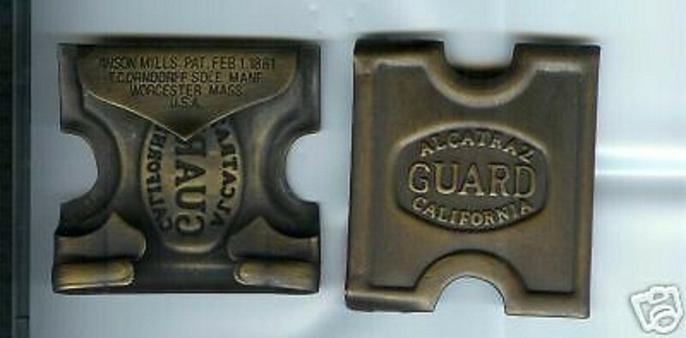 1881 ANSON MILLS ALCATRAZ PRISON BRASS BELT BUCKLE