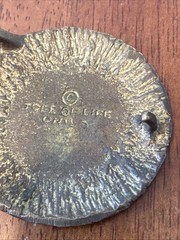 Vintage 1970&rsquo;s Solid Brass PEACE Belt Buckle Hippie Made by Tree Of Life Chile