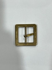 Solid Brass Satin Brass Belt Buckle Made in Italy Fits 1.57&Prime; Belt Strap