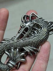 vintage Y2K belt buckle DRAGON metal ASIAN cowboy western CHINESE japanese