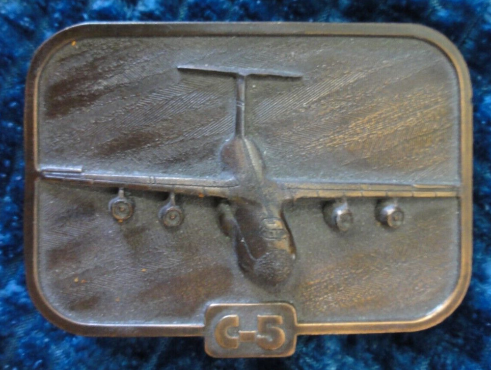 Lockheed C-5 Galaxy Military Aircraft Belt Buckle « The Buckle Connection » 1980&rsquo;s