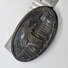 Vintage 1974 Wild Turkey Bergamot Brass Works Austin Nichols Bourbon Belt Buckle