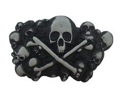 skull crossbones belt buckle halloween costume cosplay new men women fashion cow