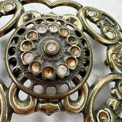 Rhinestone Studded Floral Flower Belt Buckle