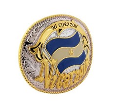 Nicaragua Country Flag Belt Buckle Central American Nation Gold Silver Metal New