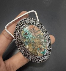 Chrysocolla Gemstone 925 Sterling Silver Handmade Belt Buckles Gift For